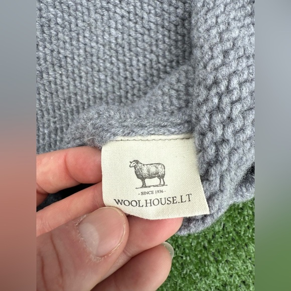 Wool House Gray and Yellow Men's Sweater Vest, Cashmere and Merino Wool size L - Picture 7 of 8